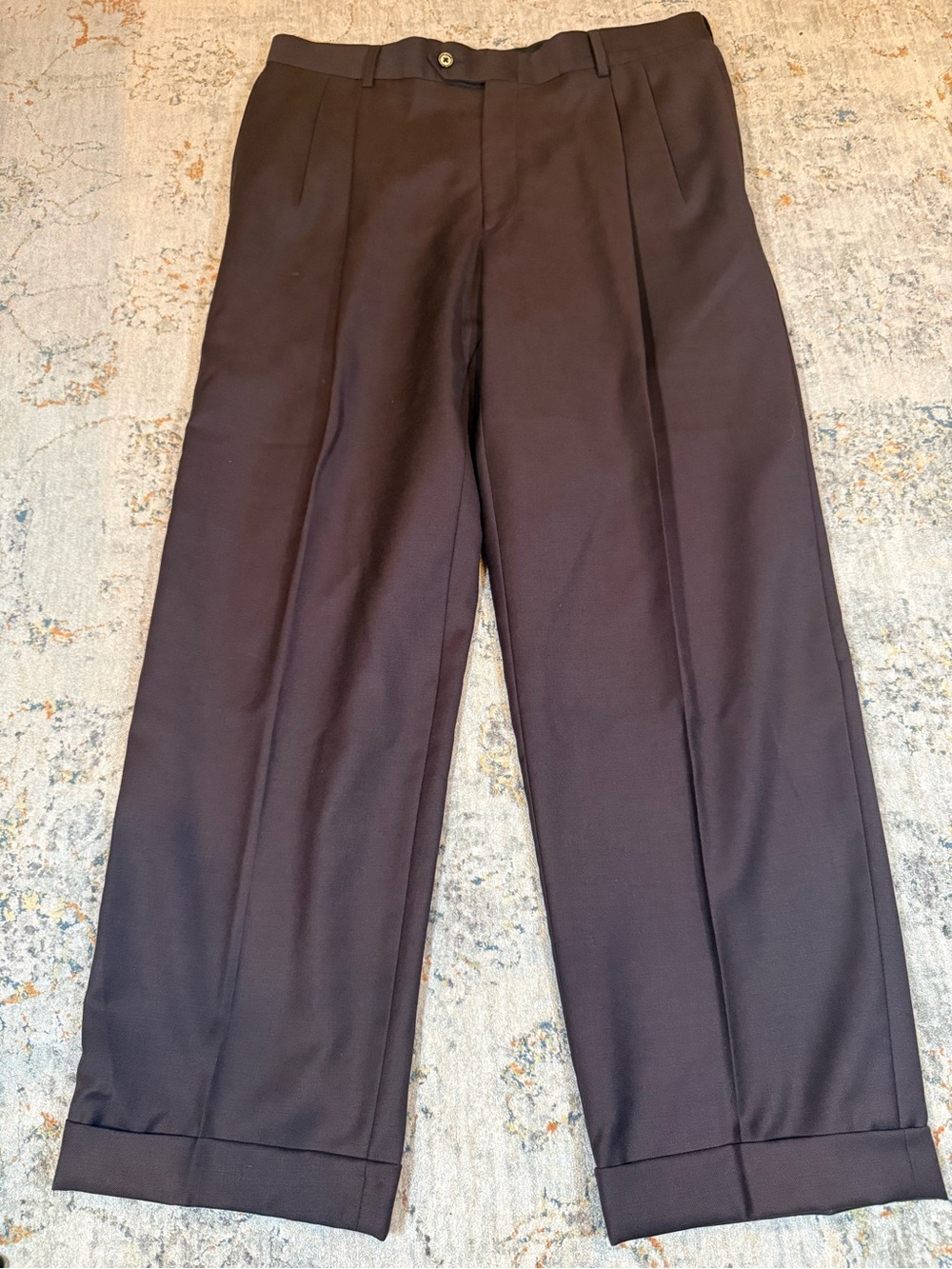 Men's Nicklaus Tailored Pleated Dress Pants - Brown 34R A137